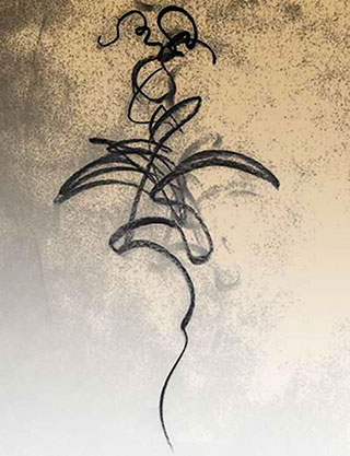 Opening to Creative Joy, charcoal drawing by Lynn Walcutt